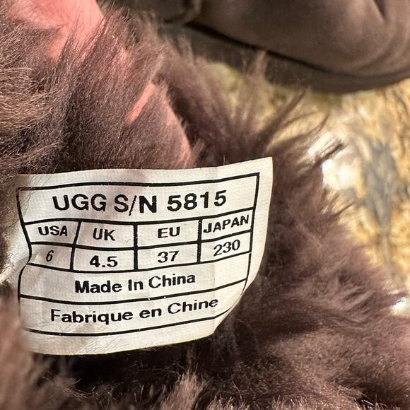 UGG Chocolate Brown 12" High Brown Suede Boots Womens Size 6 - Picture 9 of 10